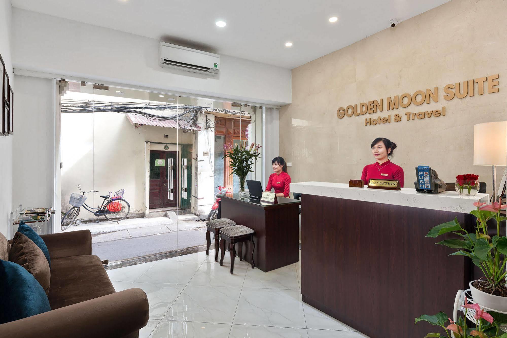 Golden Moon Suite Hotel & Travel Hanoi Exteriör bild